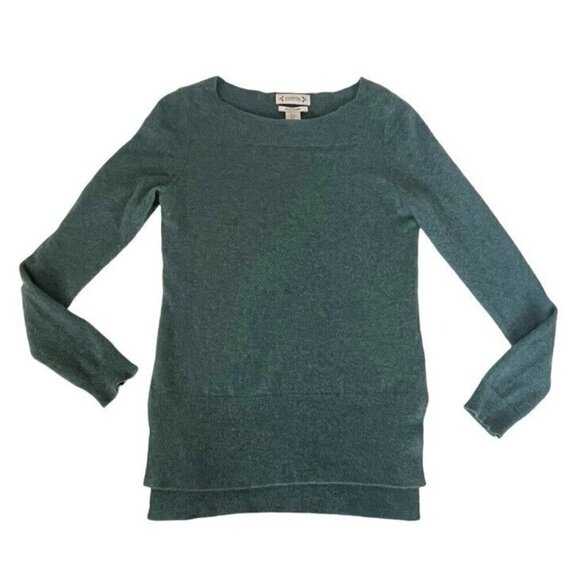 Nanette Lepore Women's Sz Small Green 2-Ply 100% Cashmere Pullover Sweater - Picture 9 of 9